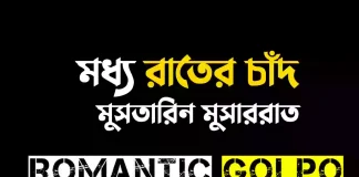 মধ্য রাতের চাঁদ গল্পের লিংক || মুসতারিন মুসাররাত মধ্য রাতের চাঁদ - Romantic Golpo