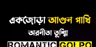 একজোড়া আগুন পাখি গল্পের লিংক || রনীতা তুশ্মি একজোড়া আগুন পাখি - Romantic Golpo