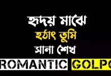 হৃদয় মাঝে হঠাৎ তুমি - Romantic Golpo