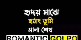 হৃদয় মাঝে হঠাৎ তুমি - Romantic Golpo