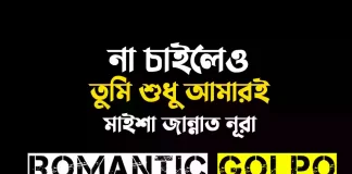 না চাইলেও তুমি শুধু আমারই গল্পের লিংক || মাইশা জান্নাত নূরা না চাইলেও তুমি শুধু আমারই - Romantic Golpo